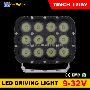 Auto Parts Accessories 120w Work Light New 9&quot; Square LED Spotlight LED Driving Lights for Offroad Truck ATV SUV 4WD