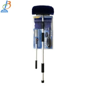 autotool car cleaning brush kit new cars cleaning tools telescopic handle water flow wheel brush window squeegee chenille cover