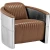 Import Aviator Occasional Chair Dark Brown Modern Style Unique Piece from China
