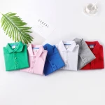 Baby fashion Polo T shirt kids tops child wear wholesale organic cotton plain clothes shirt polo kids
