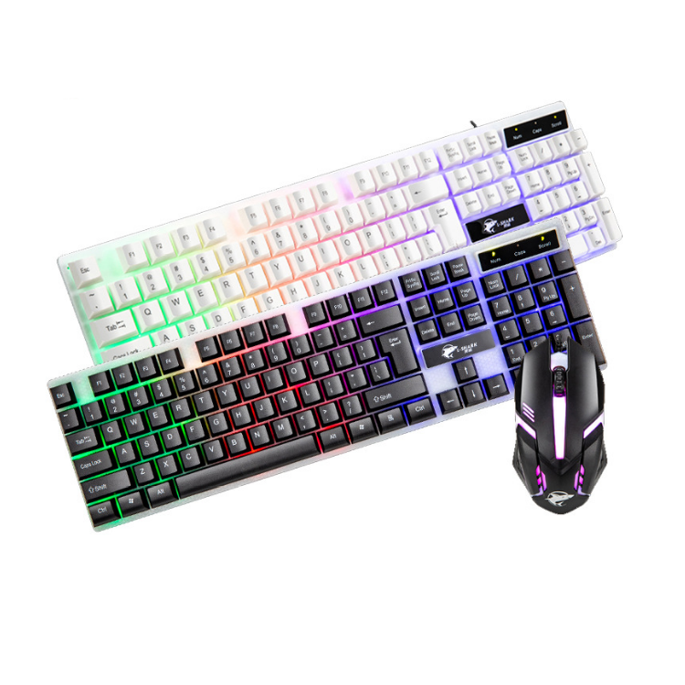 Bajeal T350 LED  Light 104-key USB Wired Mechanical Feel Keyboard And Mouse Set
