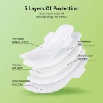 bamboo charcoal menstrual women pads breathable women feminine panty liner sanitary napkin pad