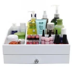 Bamboo Wood Cosmetic Makeup Organizer Box / Jewelry Tray with Storage Drawer