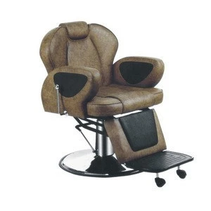 Barber shop used funiture recling barber chair professional leather cover barber chairs with footrest