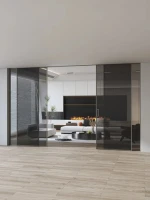 bathroom office glass partition wall Soundproof interior building room divider glass office partition sliding door