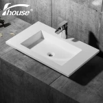 Bathroom Sink Solid Surface Washing basin Cabinet Built-in Sink