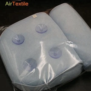 bathtub massage pillow with 100% polyester 3 d air mesh fabric