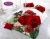 Beijing home textile black color red rose microfiber 3d queen size comforter sets