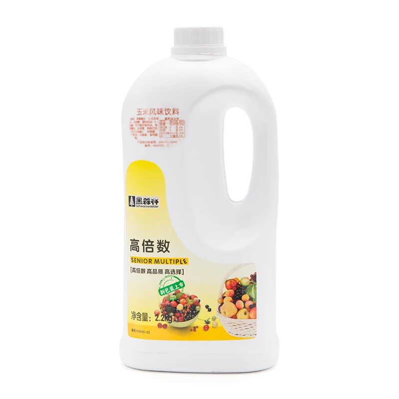 Black forest high multiple fruit beverage thick syrup corn beverage thick syrup 2.2kg milk tea raw material