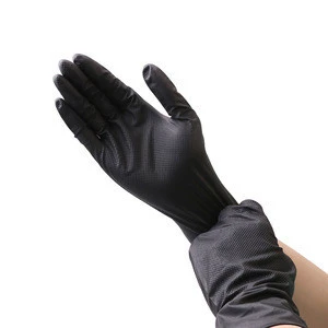 Black Heavy Duty Disposable Nitrile Gloves