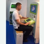 blood pressure, BMI, height, weight measurement self service touch screen health station kiosk
