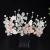 Import Bohemian Bridal Tiara Crown with Many Artificial Flowers,Pearl Embellishment Woman Hair Accessories for Beach Party from China