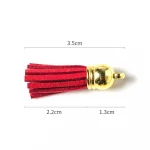 borla Cup Suede mauve Leather gold fringe trim cotton tassels fringe keychain lace home textile accessories bag mini tassel