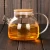 Import Borosilicate glass water bottle glass pitcher water juice coffee pot with bamboo lid from China