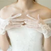 bridal wedding gloves sunscreen lace gloves lace cutout diamond fingerless mesh short gloves