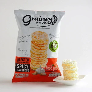 Brown Rice Cracker Jasmine Rice Snack Spicy BBQ Flavored "Grainey Brand"