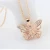 Import Butterfly Necklace Butterfly jewelry Autumn accessories popular hip enamel crystal butterfly pendant long necklace chain women from China