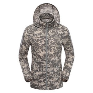 Camouflage Sun-protective clothes Prevent bask in clothes fabric  Training Clothes Combat Tactical Military Uniform  Camo Coat