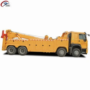 car towing trailer power wheels road rescue 8x4 platform 30-50 ton integrated wrecker tow truck
