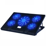Cassky Hot Selling Gaming Laptop Cooler Five Quiet Fans LCD Screen Strong Wind Speed Designed Radiator Fan for Gamer Office