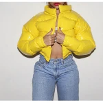 Casual Women Bubble Crop Coats Puffer Jacket Ladies excellent Down Coats Plus Size  Puffer Jackets Women