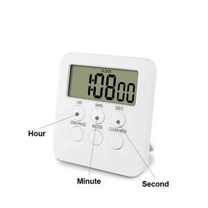 CE &amp; Rohs mini  kitchen timer for cooking food digital Alarm clock ABS plastic surface sound function electronic timer