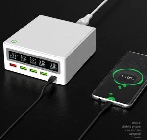 CE Approved Multi 5 Port USB Phone Charger 110w Desktop Charging Station