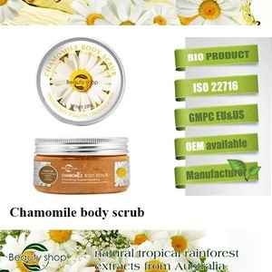 chamomile flower extract Exfoliating Body Scrub Chamomile natural organic body scrub for sensitive skin