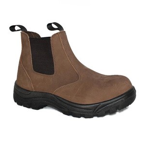 Cheap price No lace up Embossed Leather Upper Steel toe Cap Welding Safety Shoes Wholesale work boots in Kuwait RS140A