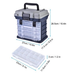 Cheap Waterproof Multifunctional 4 Layers Fish Baits Lures Fishing Tackle Seat Box Tools Container Box Case Fishing Gear Box