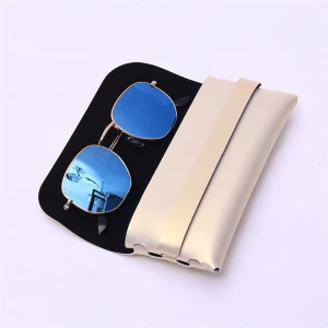 Cheap Wholesale Fashion Custom Logo Packing Luxury Leather Glasses Case