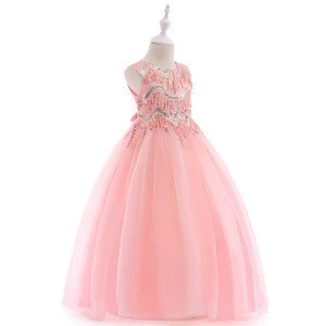 Children Boutique Clothing High Quality Evening Gown Girls Sequined Tassel Party Dresses