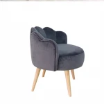 children furniture sets sunflower shape  kindergarten drawing reading kids velvet waiting chairs with wooden legs