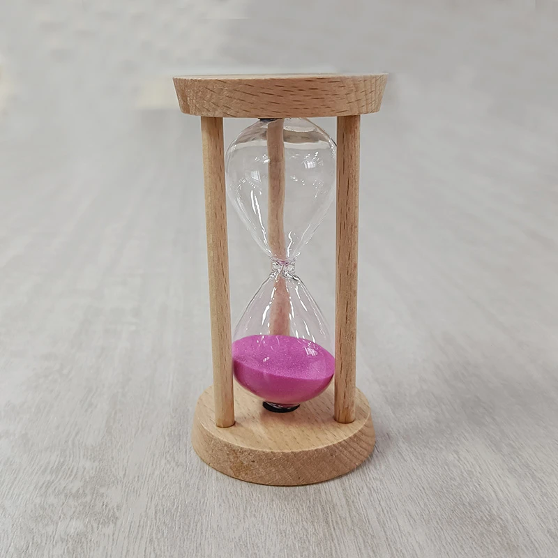 China factory supplied wholesale christmas decoration hourglass sand timer wooden sand clock wood sand timer hourglass
