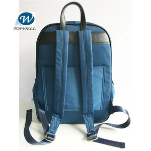 China factory wholesale fashion blue multi-pocket travel backpack for ladies