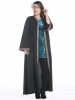 China Fashion Ethnic Clothing OEM Black Plus Size Open Jacket Abaya