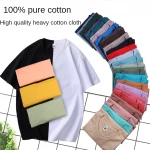 China Hot Sale Anti-wrinkle Low Price 100% Cotton O-Neck Man woman Clothing Fasion T Shirt with short sleeves custom logo