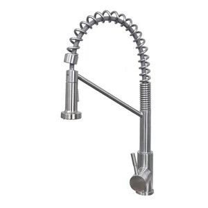 China manufacturer deck mounted flexible pull out modern Stainless steel kitchen faucet