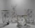 Import China manufacturer glass pitcher set with Gold RIM from China