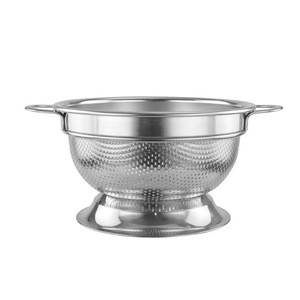 China manufacturer household used kitchen rice vegetable fruit strainer stainless steel colander