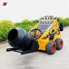China Mini mobile hydraulic motor skid steer cement concrete mixers