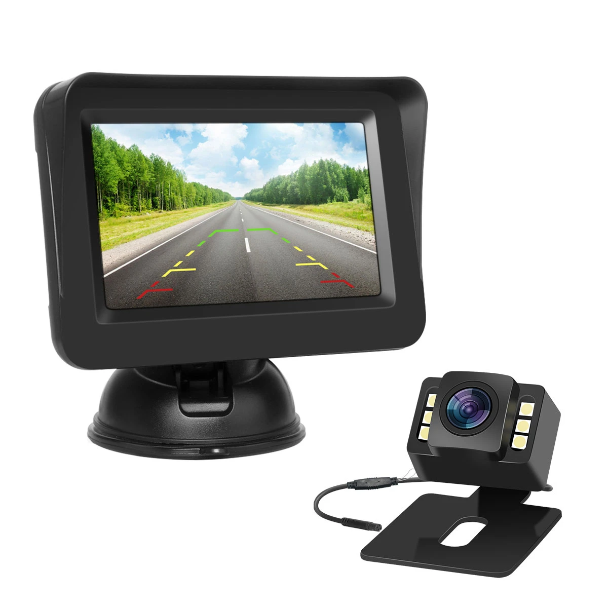 China Online Trades Easy Wired Waterproof Shockproof Installation 4.3in 12V Streaming Video Car Rear View Monitors Car Camera