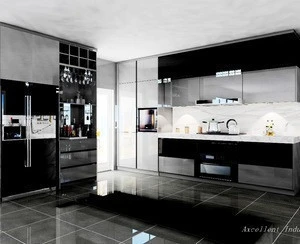 China supplier lacquer modular kitchen, home integrated kitchen furniture