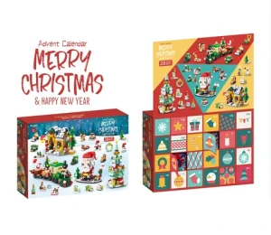 Christmas Countdown Advent Calendar Surprise Box Assemble Brick Kit DIY Toys Gifts Building Block Christmas Children Toys