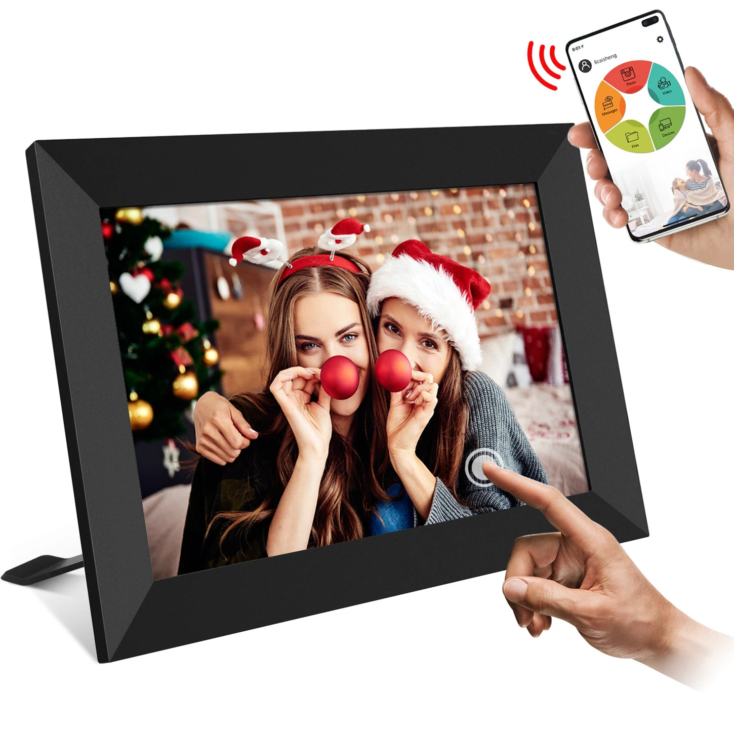 Christmas gift Frameo APP Amazon best selling 10.1 inch  Electronic Album Picture Video MP4 Movie Player Digital Photo Frame