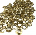ChungKong hot sell Metal Grommets shiny brass ring eyelets for advertising material