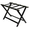 Classic design black hotel luggage rack for hotel wooden luggage rack