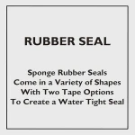 Co-Extruded Rubber Pedestal Seal, Dual Durometer Rubber Seal, with Peel-Off Tape, Black