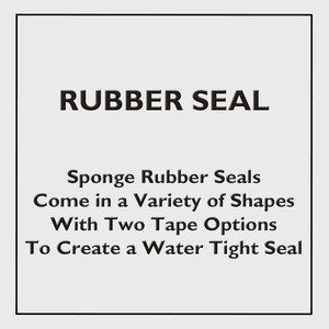 Co-Extruded Rubber Pedestal Seal, Dual Durometer Rubber Seal, with Peel-Off Tape, Black