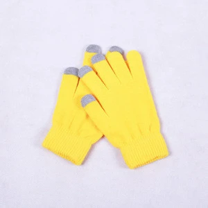 Cold Proof Thermal Durable Soft Textile Touch Screen Gloves for Smart Phone